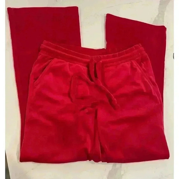 Torrid Velour Bootcut Lounge Pant Jester Red Women’s Size Large 12 Torrid Size 0 - Picture 4 of 6